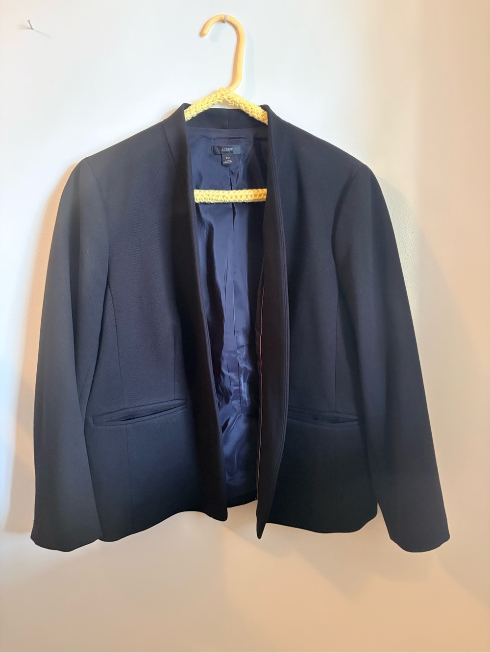 J. Crew Women's Navy Open-Front Blazer